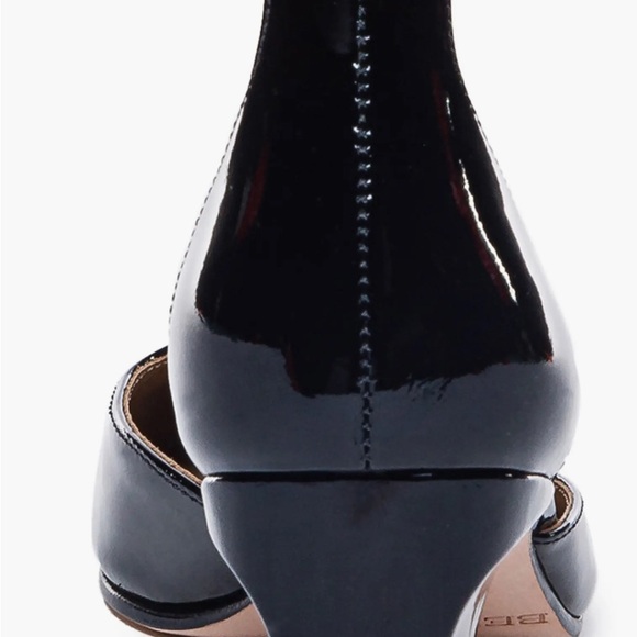 Bernardo Footwear Ankle Strap Sz 7.5 Black Patent Leather Remy Block Heel Pump - Picture 6 of 8